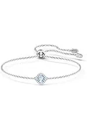 Swarovski Angelic Armband, Cushion-Slijpvorm, Blauw, Rodium Toplaag