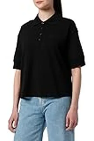 Armani Exchange Dames essentieel, geborduurd logo handtekening, relaxed fit, poloshirt, , L, , L