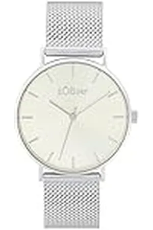 QS by s.Oliver Armbanduhr Damen Quarzuhr Analog, mit Edelstahl Armband, Silber, 3 bar Wasserdicht, Kommt in Uhren Geschenk Box, 2033515