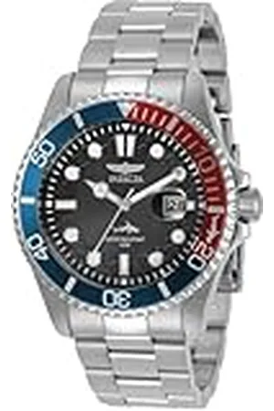 Invicta Pro Diver 44708 Heren Horloge - Waterdicht - Analoog - Quartz Uurwerk - Roestvrij Staal met zwarte Wijzerplaat - 43mm