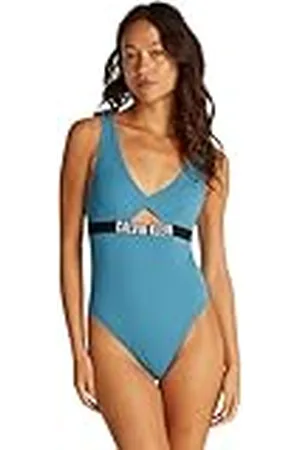 Calvin Klein Dames ONE PIECE FASHION FIT Andere zwempakken, blauw (Storm Blue), L, , L