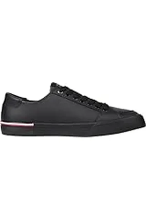 Tommy Hilfiger Core Corporate Leather Low Top Vulcanized Sneakers voor heren, , 45 EU