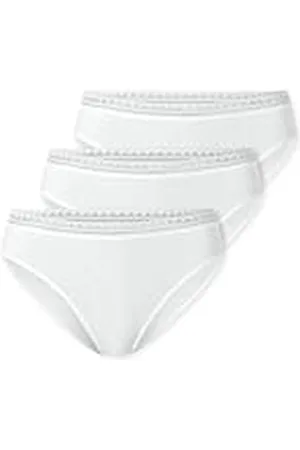 Schiesser Dames 3 PACK Ondergoed met Kant Katoen Mix Multipacks Slip, , 36, , 36