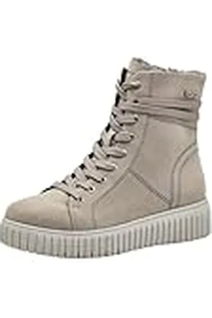 Jana Sportieve veterschoenen voor dames, platte warme voering, veganistische modelaarzen, LT Grey, 37 EU, , 37 EU