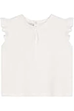 Petit Bateau Blouse met korte mouwen voor babymeisjes, , 18 Maanden