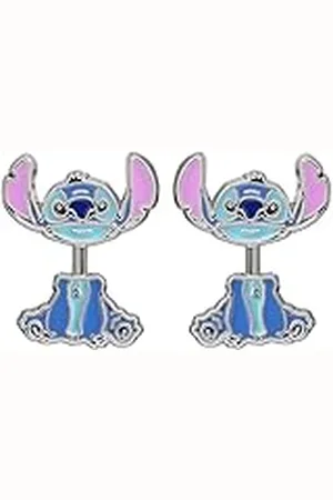 Disney Lilo en Stitch en paars kostuum emaille oorbellen EH00073RL, Eén maat, Metaal, Abalone