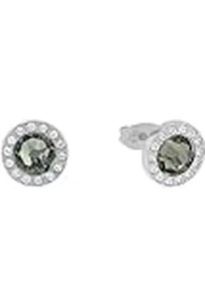 QS by s.Oliver Oorstekers roestvrijstalen damesoorsieraden, met kristal, 1 cm, , Wordt geleverd in geschenkverpakking, 2015124