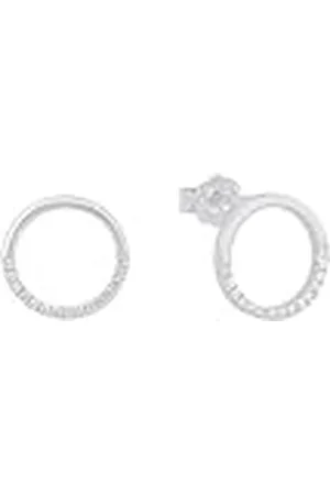 QS by s.Oliver Oorbellen 925 sterling zilveren dames oorbellen, met zirkonia synth., 1,2 cm, , Wordt geleverd in sieraden geschenkverpakking, 2018676