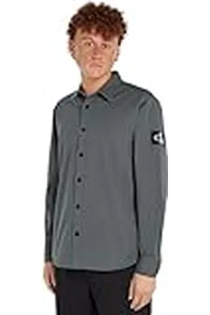 Calvin Klein Jeans Heren Monologo Badge Relaxed Shirt Casual, , S