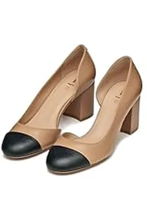 Geox D VIRNILISA 65 B pump, beige/zwart, 38,5 EU, , 38.5 EU
