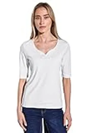 Street one T-shirt met hartuitsnijding, , 42