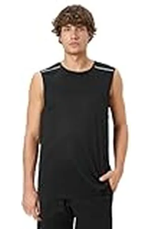 Koton Heren Mouwloos Crew Neck Reflector Detail Slogan Bedrukt Sport T-Shirt, , S