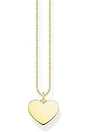 Thomas Sabo Halskette mit Anhänger in Herzform in Sterling Silber mit 750er Gelbgold-Vergoldung, KE2128-413-39-L45V
