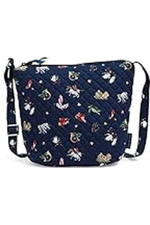 Vera Bradley Crossbody portemonnee van katoen, Sneeuwbolmotieven, gerecycled katoen, Eén Maat