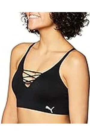 PUMA Sportbeha met vetersluiting voor dames, ondoorzichtig, Metaal, M