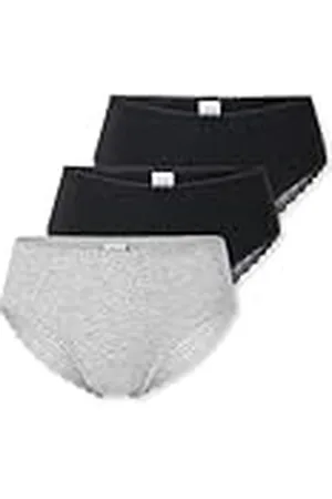 Schiesser Dames 3 PACK Panties Ondergoed met Kant Katoen Mix Modern Multipacks Hipster-Slipje, , 40, , 40