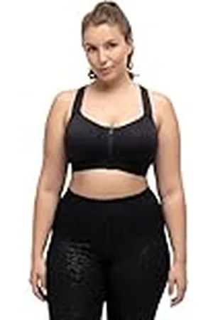 Ulla Popken Dames Sport Leo, zonder beugel, voorsluiting C-D beha, , 85, , 85D