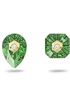 Swarovski Numina Oorknopjes, Asymmetrisch Ontwerp, Verschillende Slijpvormen, , Goudkleurige Toplaag
