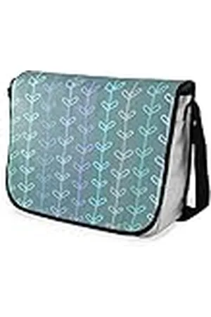 Bonamaison Digitaal bedrukte Messenger schooltas met zwarte riem voor studenten, crossbody tas, koerierstas, schoudertas voor kinderen, meisjes, jongens, maat: 29x36 cm