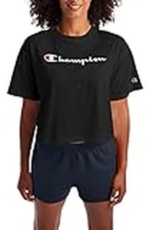 Champion Cropped T-shirt voor dames, klassiek bijgesneden T-shirt voor vrouwen, crop top T-shirts, , L