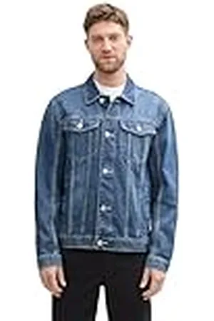 TOM TAILOR Heren 1044967 Jeansjas, 10119-Used Mid Stone Blue Denim, XXL, , XXL