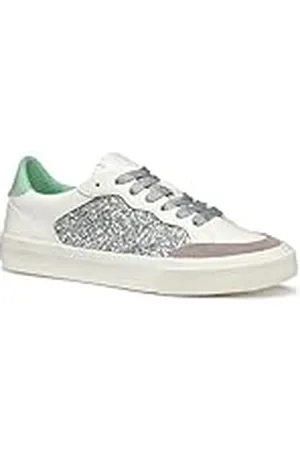 Geox D EMMELENY B Sneakers voor dames, Optic White/Rock, 39 EU, , 39 EU