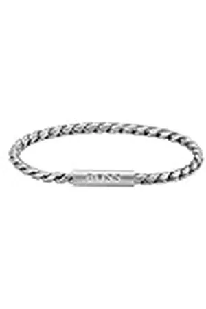 HUGO BOSS Jewelry 1580695 Collectie Doran Herenarmband, roestvrij staal, met gegraveerde plaat, eenheidsmaat, roestvrij staal, geen edelsteen, Eén maat, Roestvrij staal, Geen edelsteen