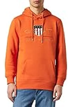 GANT Archive Shield Hoodie met capuchon, pompoen, oranje, standaard, , XS