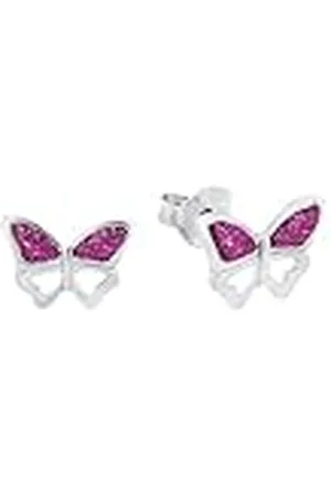 Amor Oorbellen 925 Sterling Zilver Meisjes Kinderoorbellen, 0,7 cm, Zilver, Vlinder, Wordt Geleverd In Sieraden Geschenkverpakking, 2021289