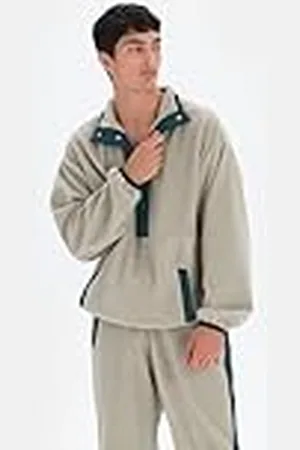 Dagi Herenjas met lange mouwen, oversized sweatshirt met kraag, , S