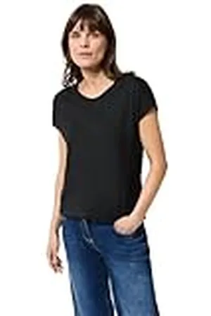 CECIL NOS Solid Deco Shoulder Shirt Black XL, , XL