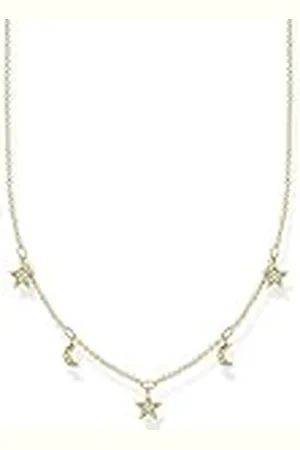 Thomas Sabo Dames halsketting maan & sterren , 925 sterling zilver, 40-45 cm lengte