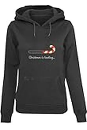 Merchcode Damestrui met capuchon, 65% katoen, 35% polyester, houtskool, XL, , XL