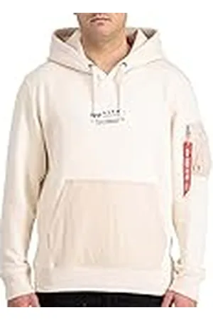 Alpha Industries Nylon Pocket Hoody Sweatshirt, Jet Stream White, XS Uniseks Volwassenen, , XS