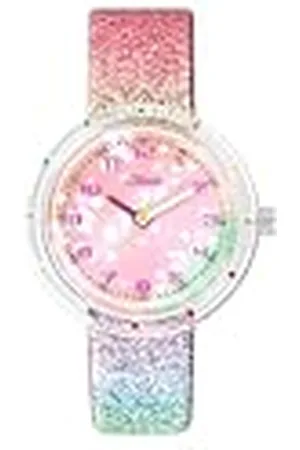 QS by s.Oliver Polshorloge voor meisjes, kinderen, analoog, met nylon armband, meerkleurig, waterdicht, waterdicht, wordt geleverd in horloges, geschenkdoos, 2037721, , 12-16 cm, Sportief