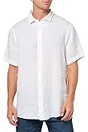Armani Exchange Linnen overhemd met korte mouwen, normale pasvorm, , S, , S
