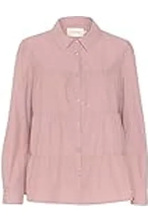 Cream Dameshemd, losse pasvorm, A-lijn, button up, lange mouwen, spread kraag, damesblouse, , 34