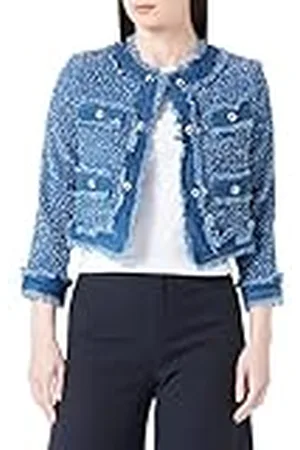 Pinko Alpinisme Denim jas + Tweed, elegante werkjas, , 46 dames