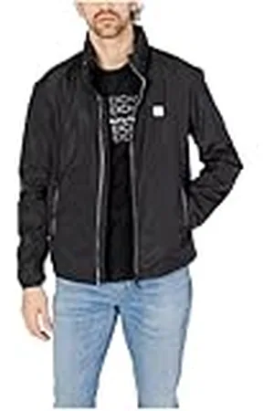 Armani Exchange Herentrui met capuchon, twee zakken met ritssluiting aan de voorkant, rubberen patch, windbreaker, , XL