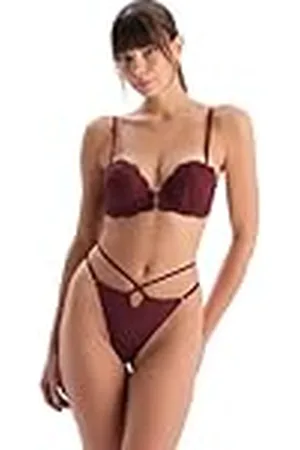 Dagi Dames Geometrische Thin Strap Underwire Accessory Gedetailleerde Lace Push-up Bra, , 75A