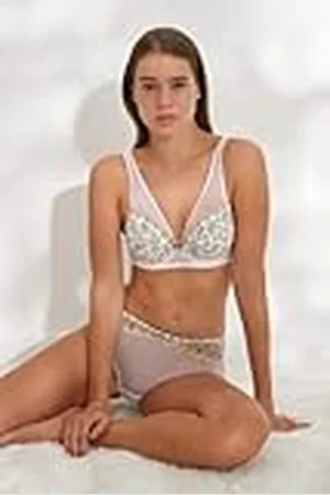 Dagi Dames Bloemen Thin Strap Underwire Non-Padded Bra, , 80B