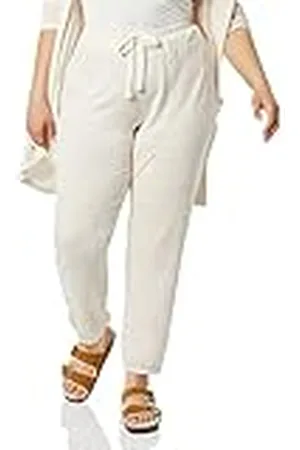 Amazon Lichtgewicht lounge badstof joggingbroek pyjamabroek voor dames (verkrijgbaar in grote maten), lichtbeige zebrastrepen, klein
