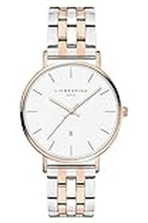 liebeskind Liebeskind Dameshorloge, analoog kwartshorloge met roestvrijstalen armband, zilver, rosgoud, 34 mm, modern