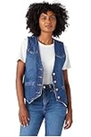 Wrangler Dames Slim Vest Denim Jacket, , S
