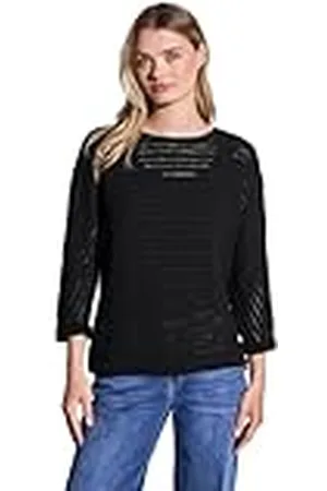 Street one Shirt met gebreide look, , 38
