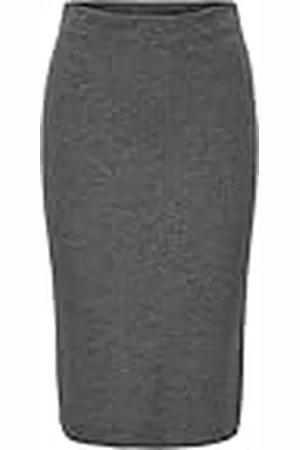 ONLY Onlemma Slit Skirt Jrs Noos Rock, donkergrijs gemêleerd, M dames, donkergrijs gemêleerd, M