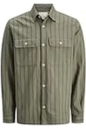 JACK & JONES Jprccraymond Spring Stripe Overshirt Sn, , M