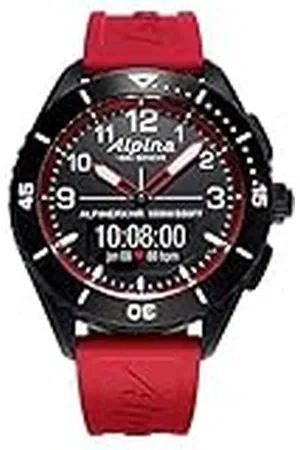 Alpina Heren analoog digitaal kwartshorloge met rubberen armband AL-284LBR5AQ6, , riemen