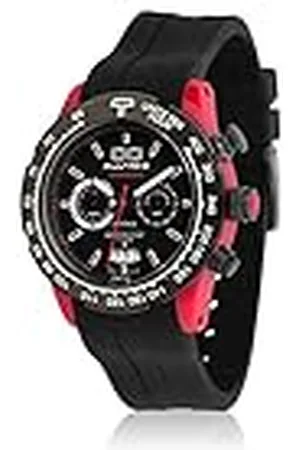 Bultaco Heren chronograaf kwarts horloge met rubberen armband H1PR43C-CB1_Negro, , Eén maat, strepen