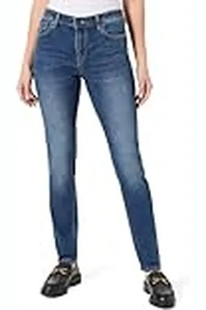 Armani Exchange Dames Essential, 5 zakken, Patch Logo, Jeans, Blauw, 25, , Eén maat
